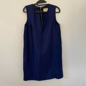 Kate Spade Slit Neck Dress - Size 4 - Dark Blue